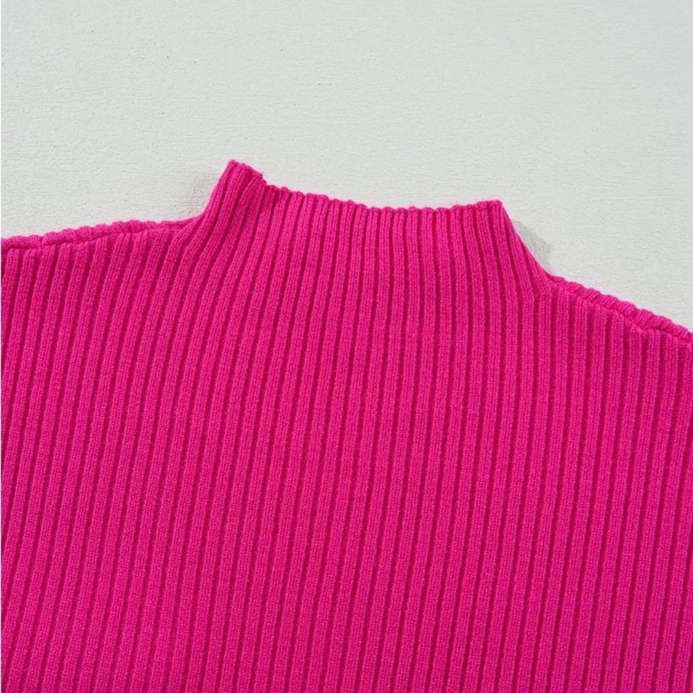 Women's Pink Ribbed Top - Picture 6 of 12